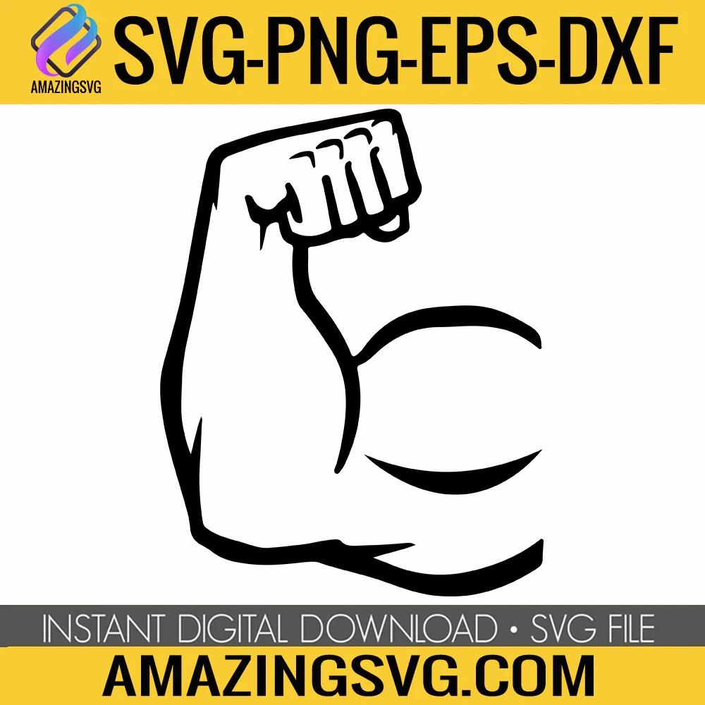 Biceps SVG, Muscle SVG, Arm Flex SVG, Biceps Muscle SVG