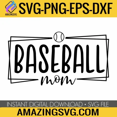 Baseball Mom SVG, Baseball Mama SVG, Baseball Vibes SVG