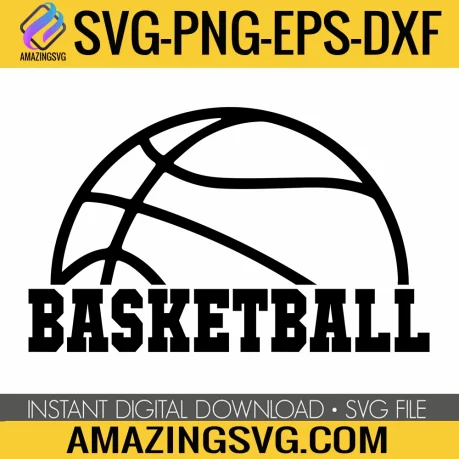 Basketball Shape SVG, Basketball SVG, Large Black Half Basketball SVG