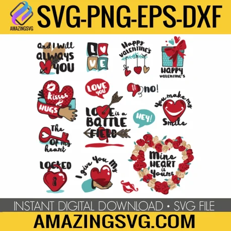 Valentine Sticker Bundle 2 SVG