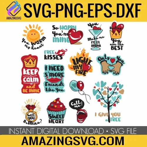 Valentine Sticker Bundle 4 SVG